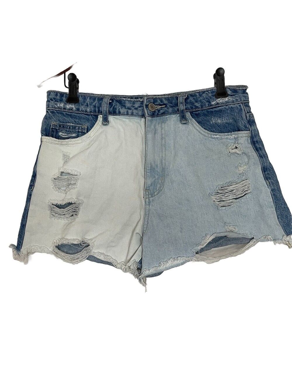 Altrd State Vervet Women Medium Color Block Y2K 90s Blue Denim Short